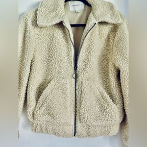 Aeropostale Creme Color Zip Up Jacket W/Pockets.